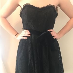 Juicy Couture Black Strapless Lace Dress
